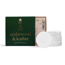 Load image into Gallery viewer, Cedarwood & Leather Shower Steamers