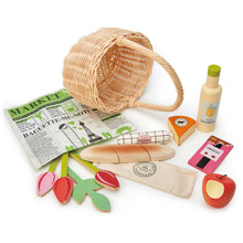 Load image into Gallery viewer, Wicker Shopping Basket Play Set