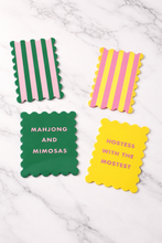 Load image into Gallery viewer, Palm Springs Yellow Mahjong Shufflers Set of 2
