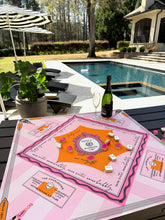 Load image into Gallery viewer, NEOPRENE 'Press for Mahjong' Mat | Champagne &amp; Mahj
