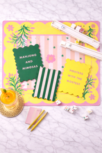 Load image into Gallery viewer, Palm Springs Yellow Mahjong Shufflers Set of 2
