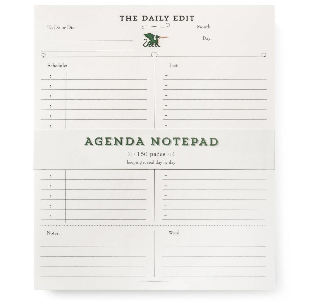The Daily Edit Agenda Notepad
